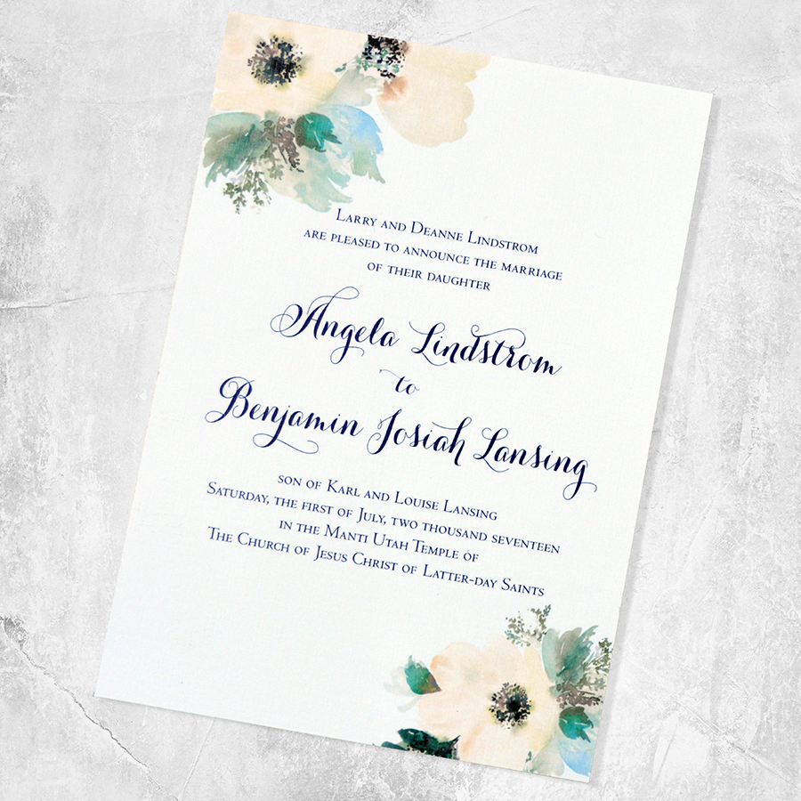 A Flat Wedding Announcement