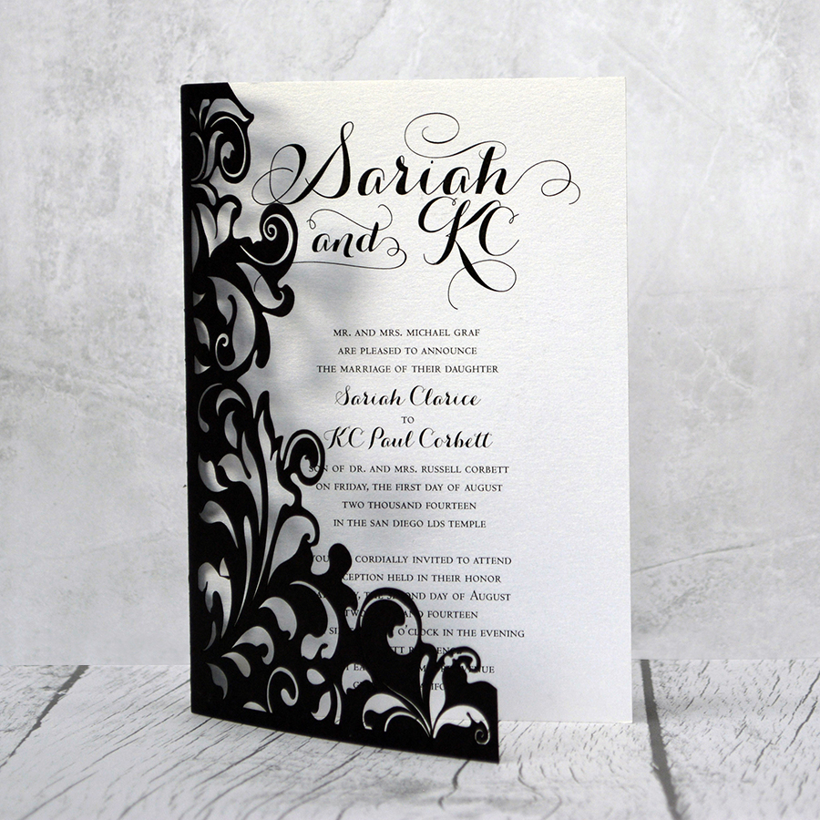 Invitaiton with Laser Cut Decoration